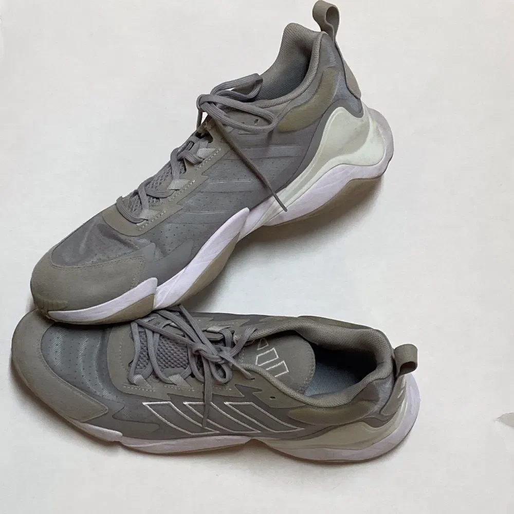 adidas Men's Gray and White Sneakers